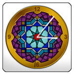 Islamic Web Clock Widget, Octagonal Ornament
