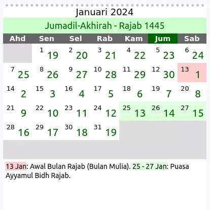 Kalender islam terbaru