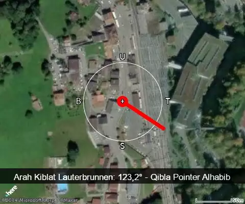 peta arah kiblat Lauterbrunnen: 123,2°