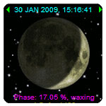 Current Moon Phase Widget with islamic calendar