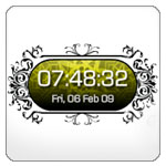 Islamic Digital Clock Widget, Ornamental Button