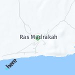 Peta lokasi: Ras Madrakah, Oman