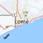 Peta lokasi: Lome, Togo