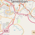 Peta lokasi: Seremban 3, Malaysia untuk keperluan jadwal sholat
