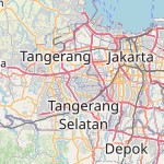 Peta lokasi: Tangerang, Indonesia untuk keperluan jadwal sholat