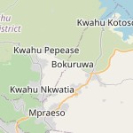 Peta lokasi: Kwahu South District, Ghana untuk keperluan jadwal sholat