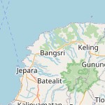 Peta lokasi: Bangsri, Indonesia untuk keperluan jadwal sholat