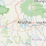 Peta lokasi: Arusha, Tanzania untuk keperluan jadwal sholat