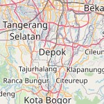 Peta lokasi: Depok, Indonesia untuk keperluan jadwal sholat