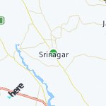 Peta wilayah Srinagar, India