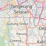Peta lokasi: Gunung Sindur, Indonesia untuk keperluan jadwal sholat
