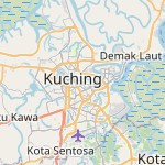 Peta lokasi: Kuching, Malaysia untuk keperluan jadwal sholat
