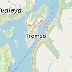 Peta lokasi: Tromsø, Norwegia untuk keperluan jadwal sholat