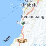 Peta lokasi: Putatan, Malaysia