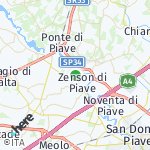 Peta wilayah Zenson di Piave, Italia