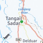 Peta lokasi: Tang'Gail, Bangladesh