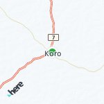 Peta lokasi: Koro, Pantai Gading