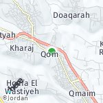 Peta lokasi: Qom, Yordania