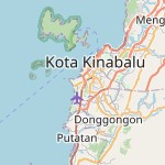 Peta lokasi: Kota Kinabalu, Malaysia untuk keperluan jadwal sholat