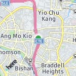 Peta lokasi: Ang Mo Kio, Singapura