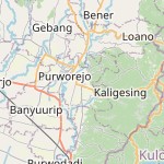 Peta lokasi: Purworejo, Indonesia untuk keperluan jadwal sholat