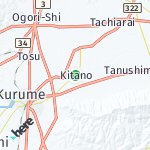 Peta lokasi: Kitano, Jepang