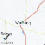 Peta wilayah Wuming, Cina