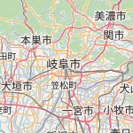 Peta lokasi: Gifu, Jepang untuk keperluan jadwal sholat