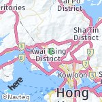 Peta wilayah Kwai Tsing, Hong Kong-Cina