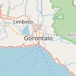 Peta lokasi: Gorontalo Kota, Indonesia untuk keperluan jadwal sholat