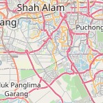 Peta lokasi: Kota Kemuning, Malaysia untuk keperluan jadwal sholat