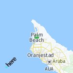 Peta lokasi: Palm Beach, Aruba