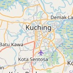 Peta lokasi: Kuching, Malaysia untuk keperluan jadwal sholat