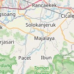 Peta lokasi: Majalaya, Indonesia untuk keperluan jadwal sholat