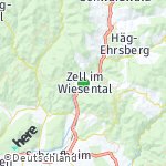 Peta lokasi: Zell im Wiesental, Jerman
