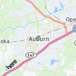 Peta lokasi: Auburn, Amerika Serikat