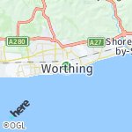 Peta lokasi: Worthing, Inggris Raya