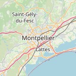 Peta lokasi: Montpellier, Prancis untuk keperluan jadwal sholat