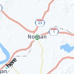 Peta lokasi: Nonsan, Korea Selatan