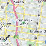 Peta lokasi: Brunswick West, Australia