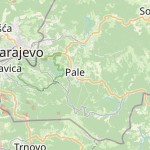 Peta lokasi: Pale, Bosnia Dan Herzegovina