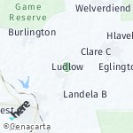 Peta lokasi: Ludlow, Afrika Selatan
