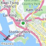 Peta lokasi: Mei Foo, Hong Kong-Cina
