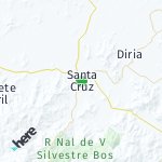 Peta wilayah Santa Cruz, Kosta Rika