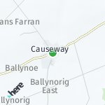 Peta lokasi: Causeway, Irlandia