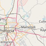 Peta lokasi: Tshwane, Afrika Selatan