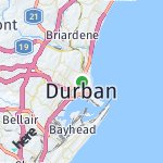 Peta lokasi: Durban, Afrika Selatan