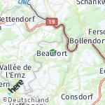 Peta wilayah Beaufort, Luksemburg
