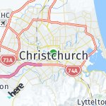 Peta lokasi: Christchurch, Selandia Baru