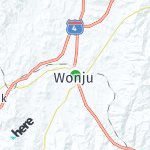 Peta lokasi: Wonju, Korea Selatan